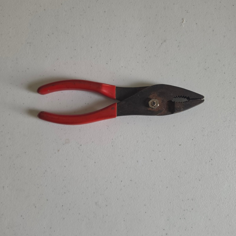 Snap-on 47CP Slip Joint Pliers Vintage USA Red Handle Mechanics Tool